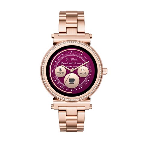 belk michael kors rose gold|Michael Kors Rose Gold Tone Stainless Steel Access Sofie Heart .